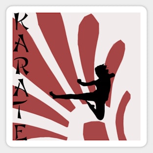 Female Karate Fighter Magnet